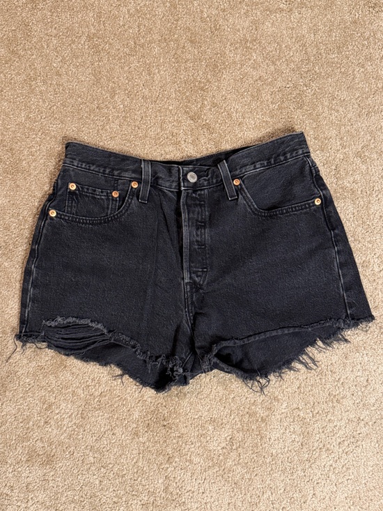 Levi's Pants - Levi's Black 501 Black Denim Shorts